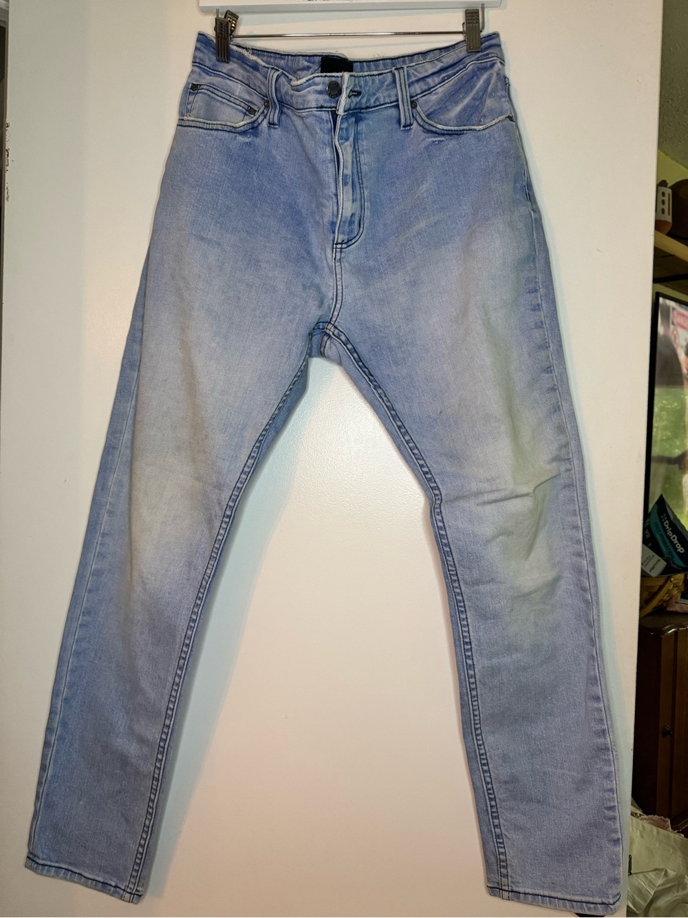 Rolla’s Light Blue Men’s Denim Jeans - Casual Straight Fit 36x32